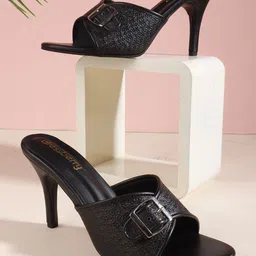 DressBerry Party Slim Heeled Peep Toes with Buckles-43