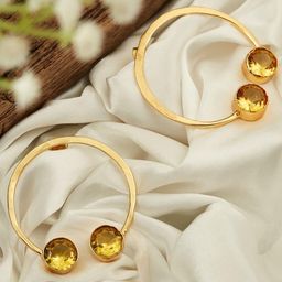 Anouk Gold Plated Circular Shaped Hoop Earrings-17