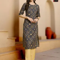 HERE&NOW Women Pack Of 2 Floral Printed Kurta with Trousers-43