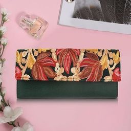 EVEDA Women Floral Embroidered Envelope Wallet-image-77