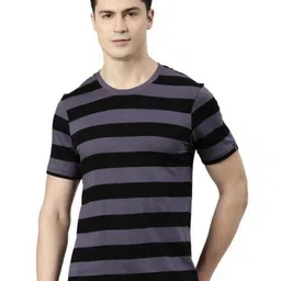 FASO Men Striped Regular Fit T-shirt-image-25
