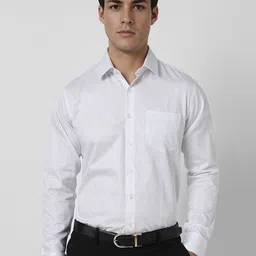 Van Heusen Men Slim Fit Spread Collar Abstract Printed Cotton Formal Shirt-image-84