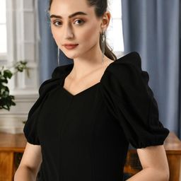 ZEUGEN Sweetheart Neck Puff Sleeve Blouson Top-image-48