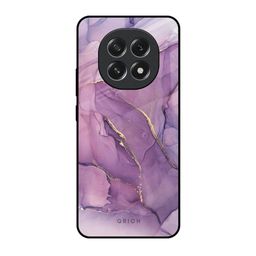 QRIOH Unisex Oppo F29 Pro 5G Purple Gold Marble Impact Resistant Glass Back Case-image-15