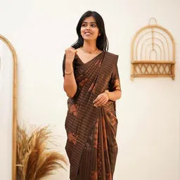 Anjaneya Sarees Ethnic Motifs Zari Banarasi Saree-image-72