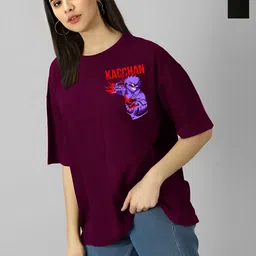 Kushi Flyer Women Varsity 2 Printed V-Neck T-shirt-image-63