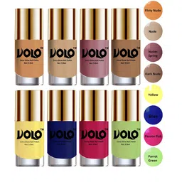 VOLO Set Of 8 Extra Shine Nail Polish 9.9 ml Each Combo 15-11