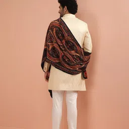 KISAH Men Ethnic Motifs Self Design Indowestern Churidar Set With Dupatta image 3