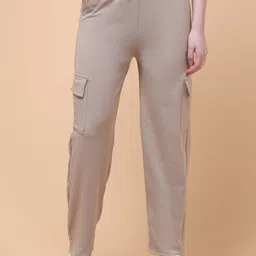 Charitra Women Relaxed Easy Wash Cargos Trousers-image-72