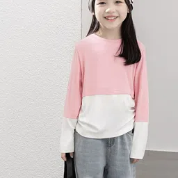 LULU & SKY Girls Colourblocked V-Neck Pockets T-shirt-picture-12