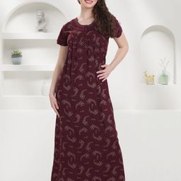 QUIRA Floral Printed Maxi Nightdress-image-30