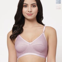 Docare Pack Of 3 Polka Dot Printed Bra Full Coverage-23