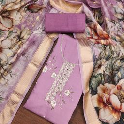Blissta Beads And Stones Unstitched Dress Material-image-20