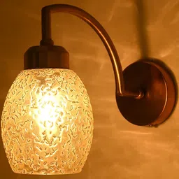 1ST TIME White & Gold Printed Glass Cylinder Decorative Wall Lamp-picture-47