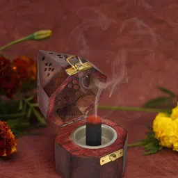 DigiRake Brown Wooden Octagon Dhoop Dani-image-89