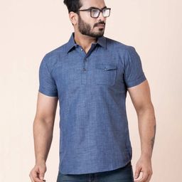 Sultan The King Of Kurta Shirt Collar Pathani Cotton Short Kurta-picture-16