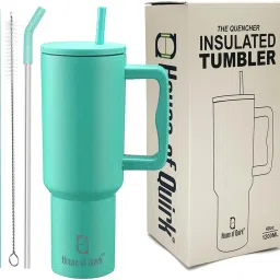 1200ML Tumbler with Handle and Straw Lid Double Insulated Cup Reusable 1200 ml Bottle-1
