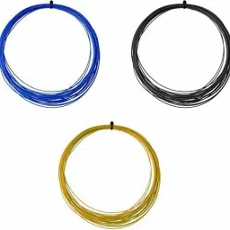 High Resilience Badminton String, Size- 0.69MM, 10M (Pack of 3) BS3 0.69 Badminton String - 10 m-15