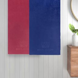 Myntra Elegant Homes Blue & Maroon 2 Pieces Cotton 420 GSM Bath Towels-image-91