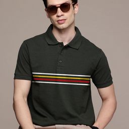 Moda Rapido Striped Printed Polo Collar Regular Fit T-shirt-picture-22