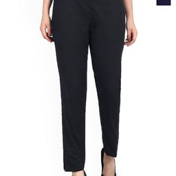 SRISARAS Women Pack Of 2 Mid Rise Regular Fit Cotton Cigarette Trousers-picture-22