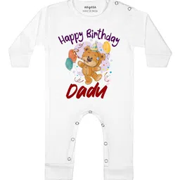 Arvesa Happy Birthday Dadu Printed Bodysuit-image-83