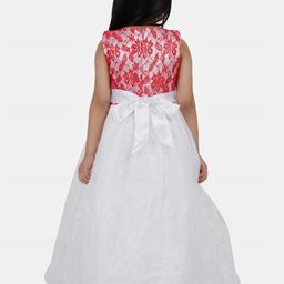 Shahina Fashion Girls Net Satin Fit & Flare Dress-image-106