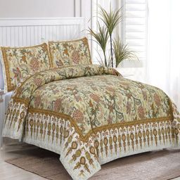 Myntra Elegant Homes Multi 220 TC Superfine Ethnic Motifs Cotton Queen Bedsheets-picture-44