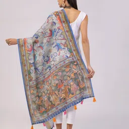 Kaizen TEXO FAB Ethnic Motifs Printed Linen Dupatta image 4