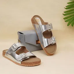 THE WHITE POLE Women Striped One Toe Flats with Tassels-image-87