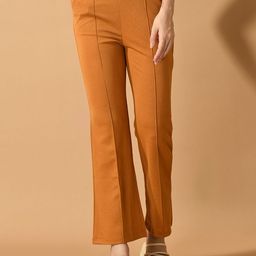 DressBerry Women Comfort Flared Wrinkle Free Trousers-image-102