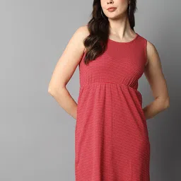 The Roadster Lifestyle Co Striped Above Knee Dress-image-56