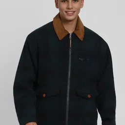 AMERICAN EAGLE OUTFITTERS Men Checked Open Front Jacket-image-26