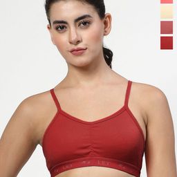 LILY stropsyliad Pack Of 4 Full Coverage Seamless Non Padded Sports Bra-picture-1