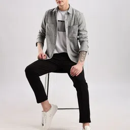 Calvin Klein Jeans Printed Spread Collar Woven Shirt-image-66