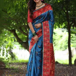 KALINI Ethnic Motifs Printed Tussar Saree-picture-46