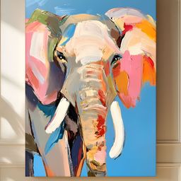 Myntra Elegant Homes Blue & Pink 1 Piece Canvas Abstract Wall Paintings-picture-8