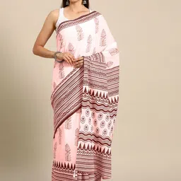 BUTA BUTI Floral Printed Pure Cotton Saree-image-72