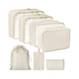 Aura Cream-Coloured Set of 6 Water Resistant Drawer Organiser Organisers-1