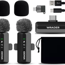 wrader Collar Mic with Noise Cancellation for Video Recording, Vlogging Mobile Wireless Microphone-picture-8