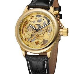 FORSINING Men Leather Straps Analogue Watch FSG8155M3G1-8