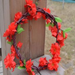 Nutts Red 2 Pieces Hanging Hydrangea Artificial Flower image 2