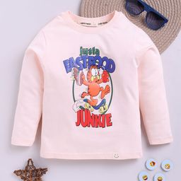 Happy Faces Boys Garfield Printed Pure Cotton T-shirt-image-72