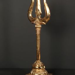 Exotic India Gold-Toned Lord Shiva's Trishul Religious Idol Showpiece-image-33