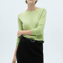 MANGO Fine Knit Crew Neck Pullover-image-23