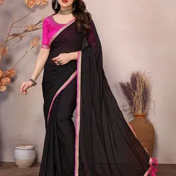 KALINI Embellished Embroidered Poly Georgette Saree-image-9