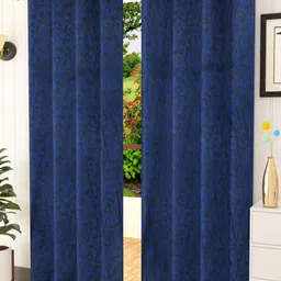 Galaxy Home Decor Blue Set of 2 Room Darkening Window Curtain-image-93