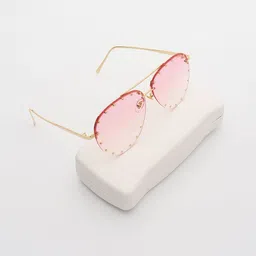PELLE LUXUR Women Aviator Sunglasses with UV Protected Lens PL25GS139-14