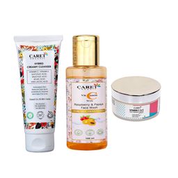 CARET ORGANIC Hybrid Creamy Cleanser, Raspberry & Papaya Face Wash & Vitamin C Cream-44