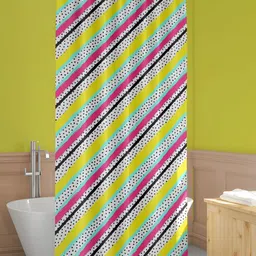 ArtzFolio White & Black Printed Waterproof Shower Curtain-image-41